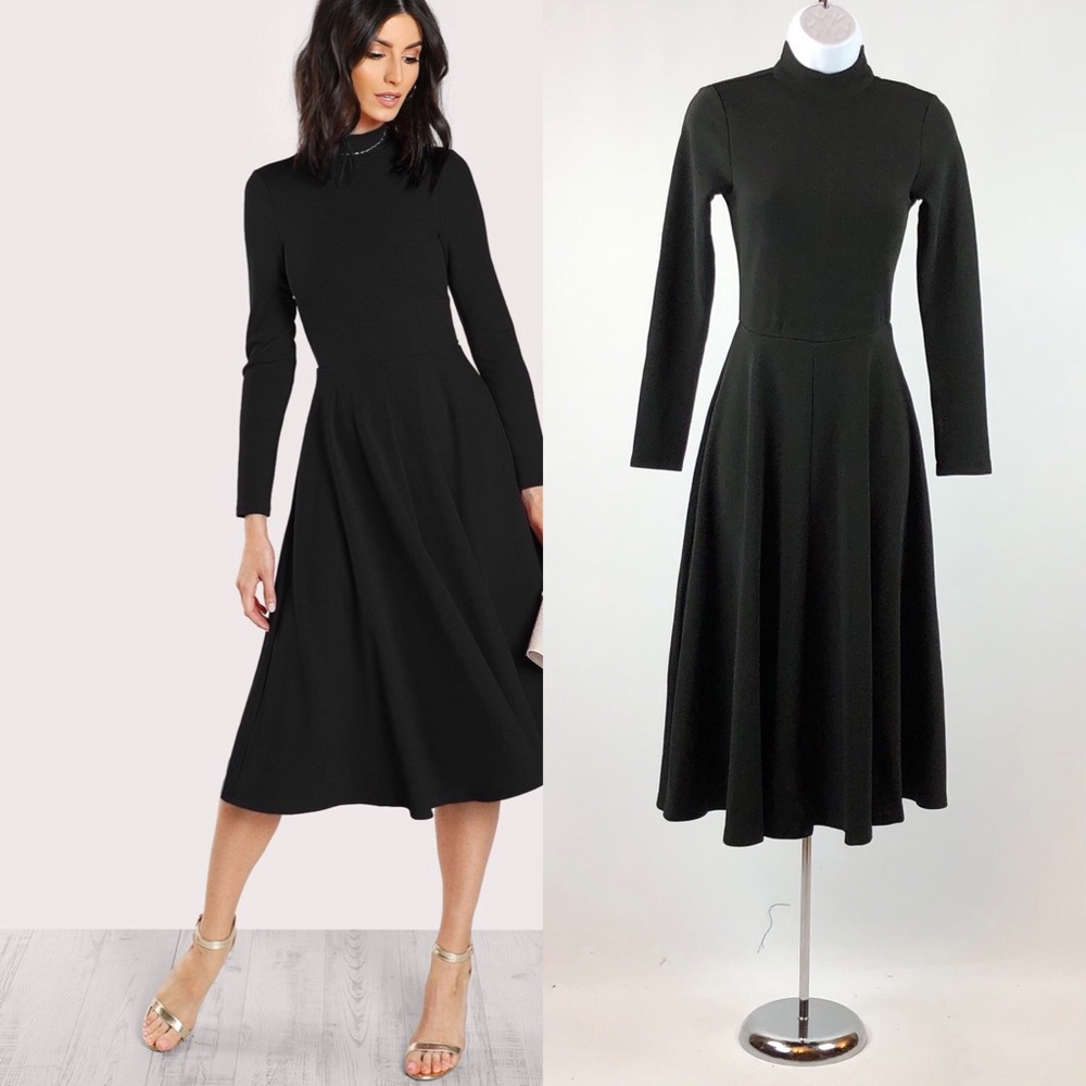Little Black Fit and Flare Dress - Picture 5 of 5